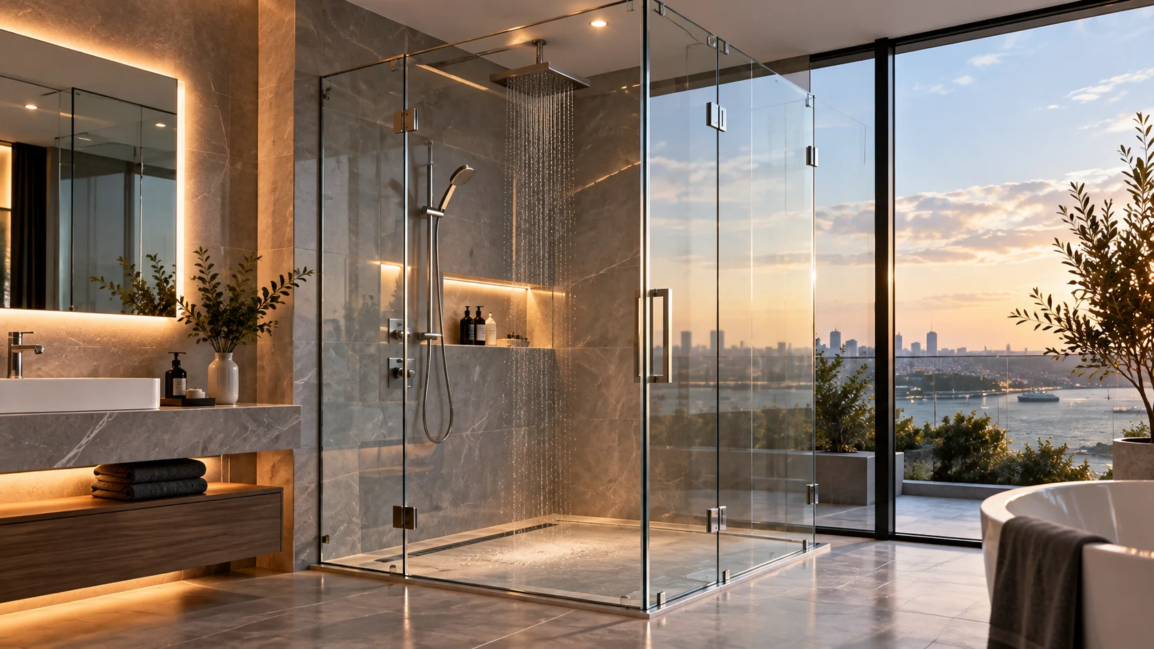Duşakabin ve Shower Enclosure Camı Tedariki için Türkiye cam tedarik ağı görseli